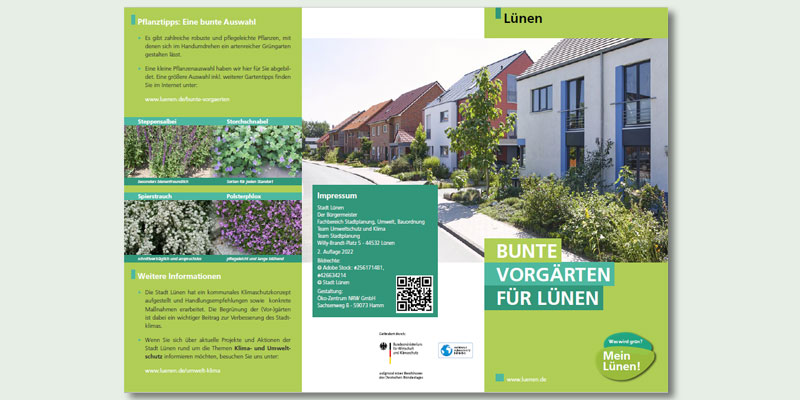 Flyer: Bunte Gärten für Lünen